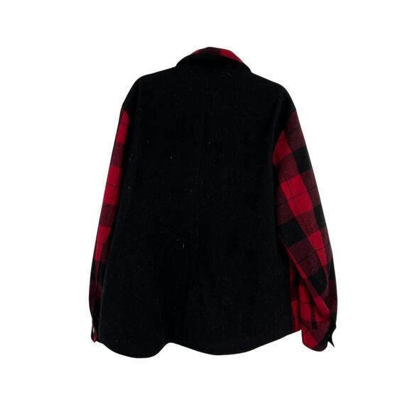 Pendleton Mount Hood Flannel Jacket Buffalo Plaid Wool Quilted Red Black XL - Picture 7 of 10